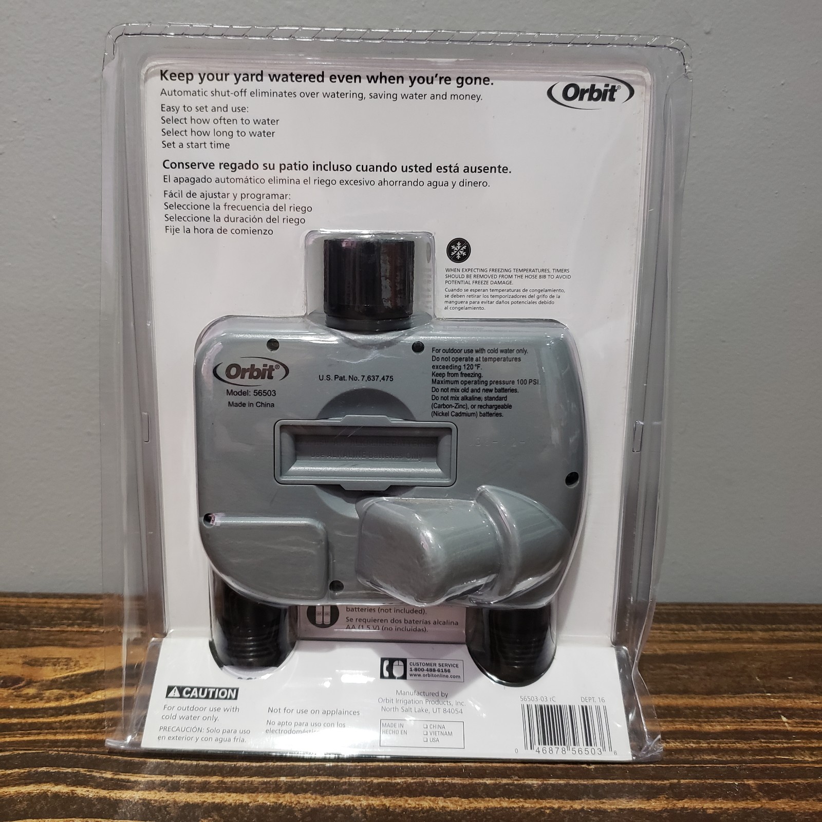Orbit 56503 Two-Port Digital Water Timer Sprinkler Irrigation Hose Controller