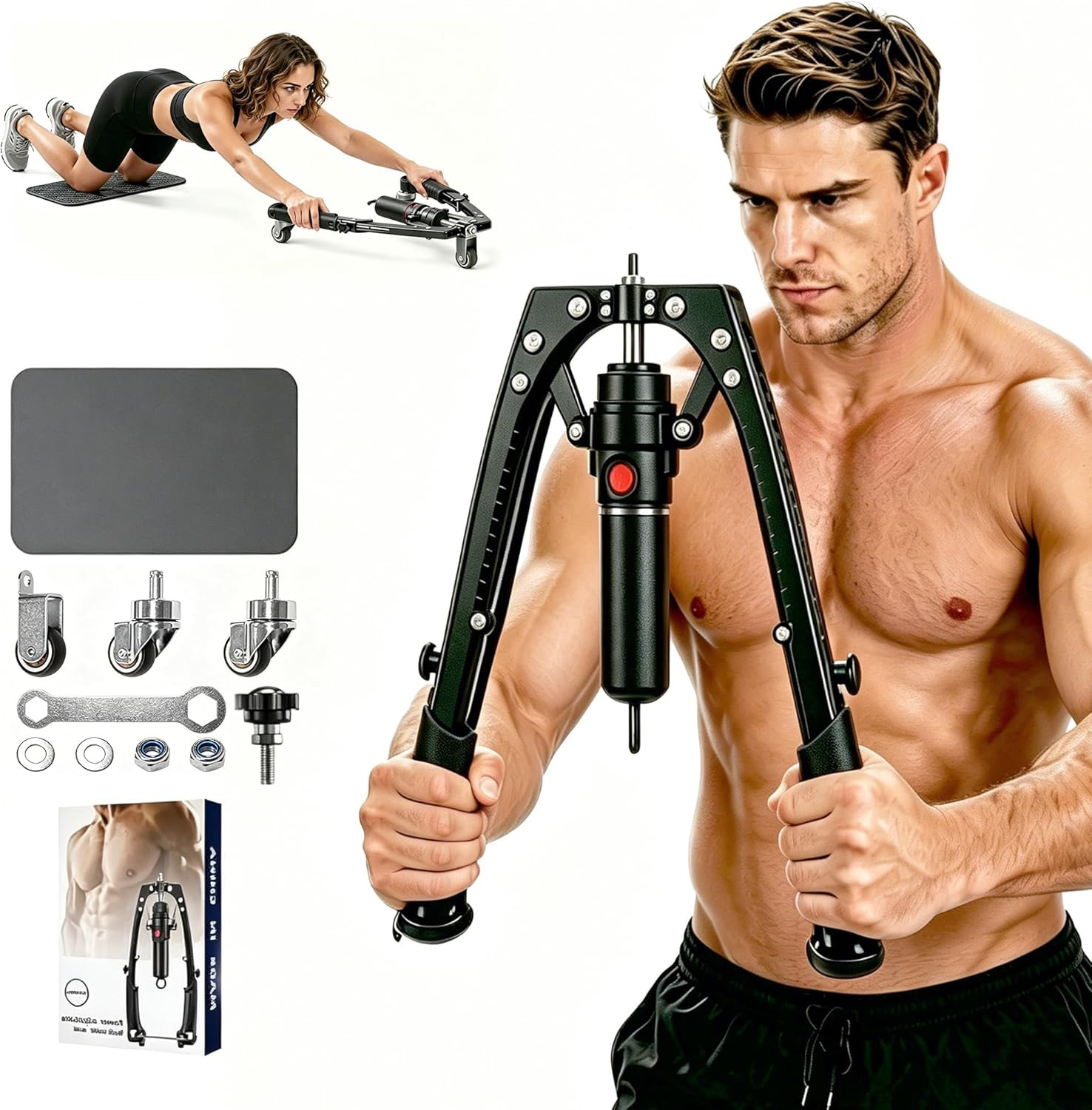 Training Twister Arm Trainer, 3 in 1 Hydraulic Power Chest Workout Equipment wit