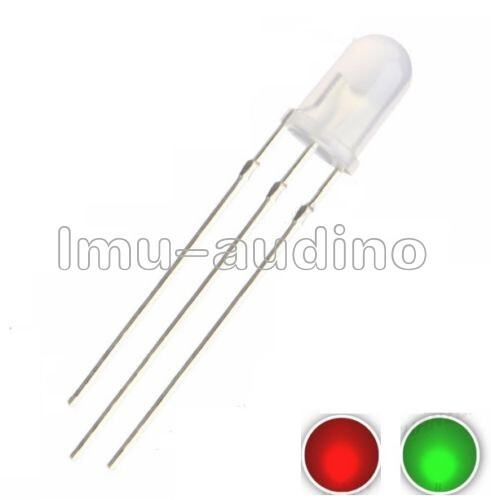 50pcs 5mm diffused red & green two bi-color light common anode LED diode