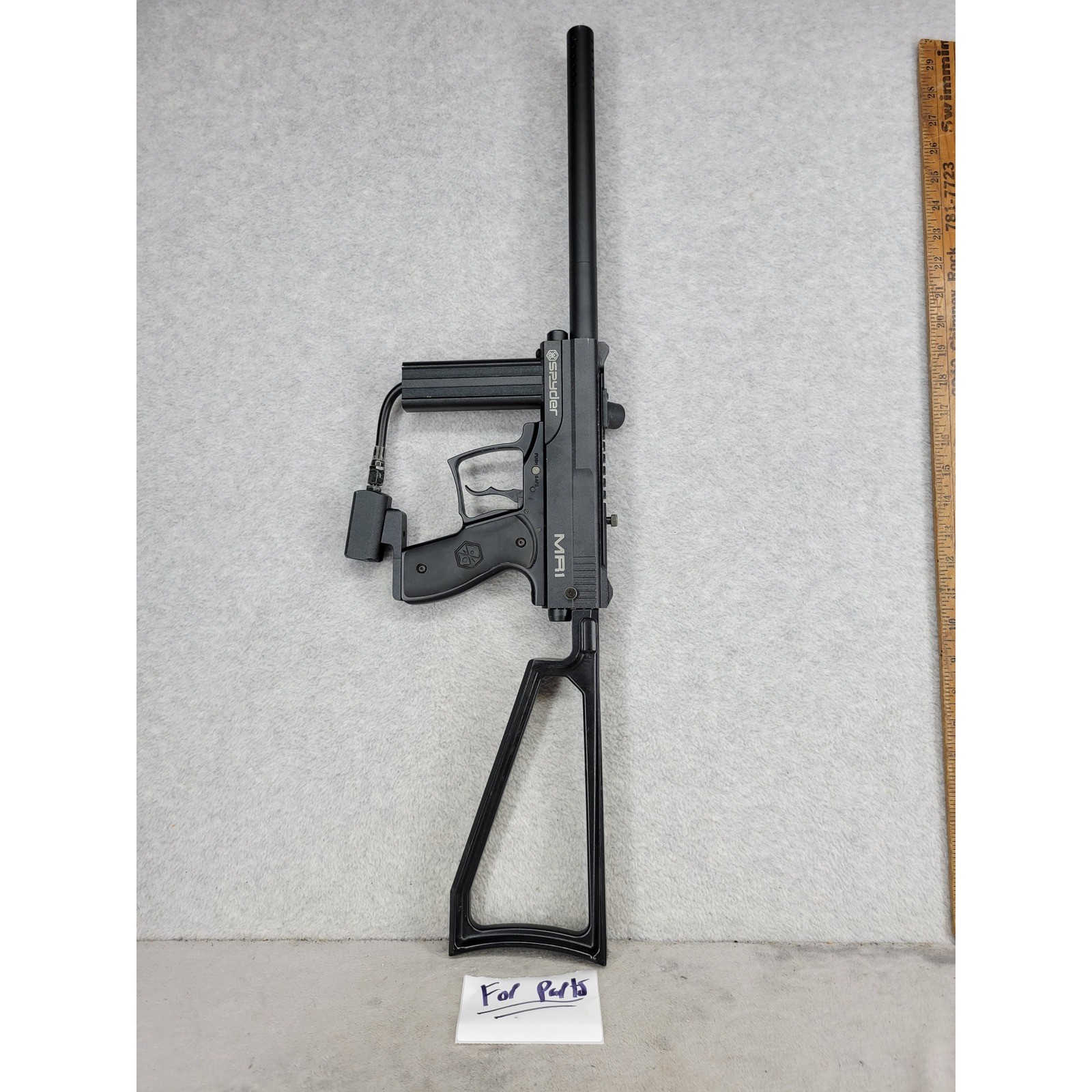Spyder MR1 Paintball Marker Gun Matte Black Semi-Auto For Parts Repair 01224412