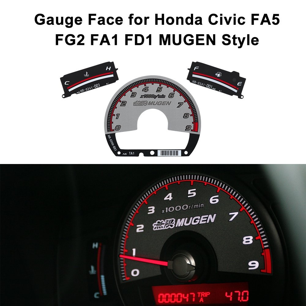 Gauge Face for Honda Civic FA1 FD1 FA5 FG2 MUGEN Style