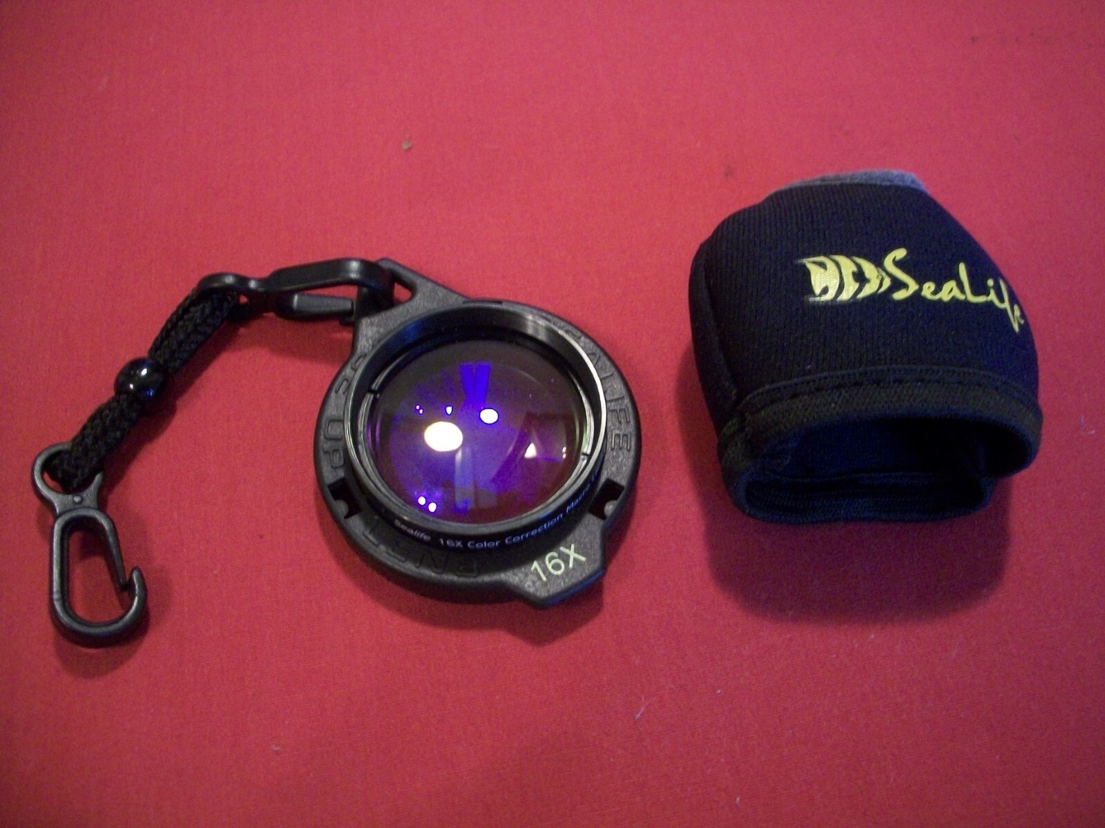 Sea Life 16X Color Correction Marco Lens U/W 20-23cm/8-9, Land, 5-6cm/2-2.25"