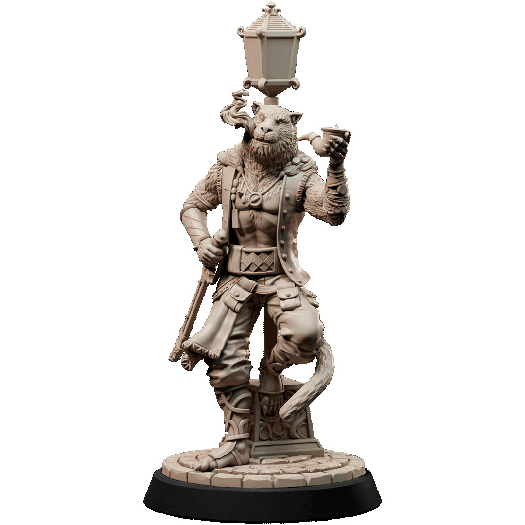 D&D Rakshasa Warlock Rogue 32mm Scale Mini TTRPG