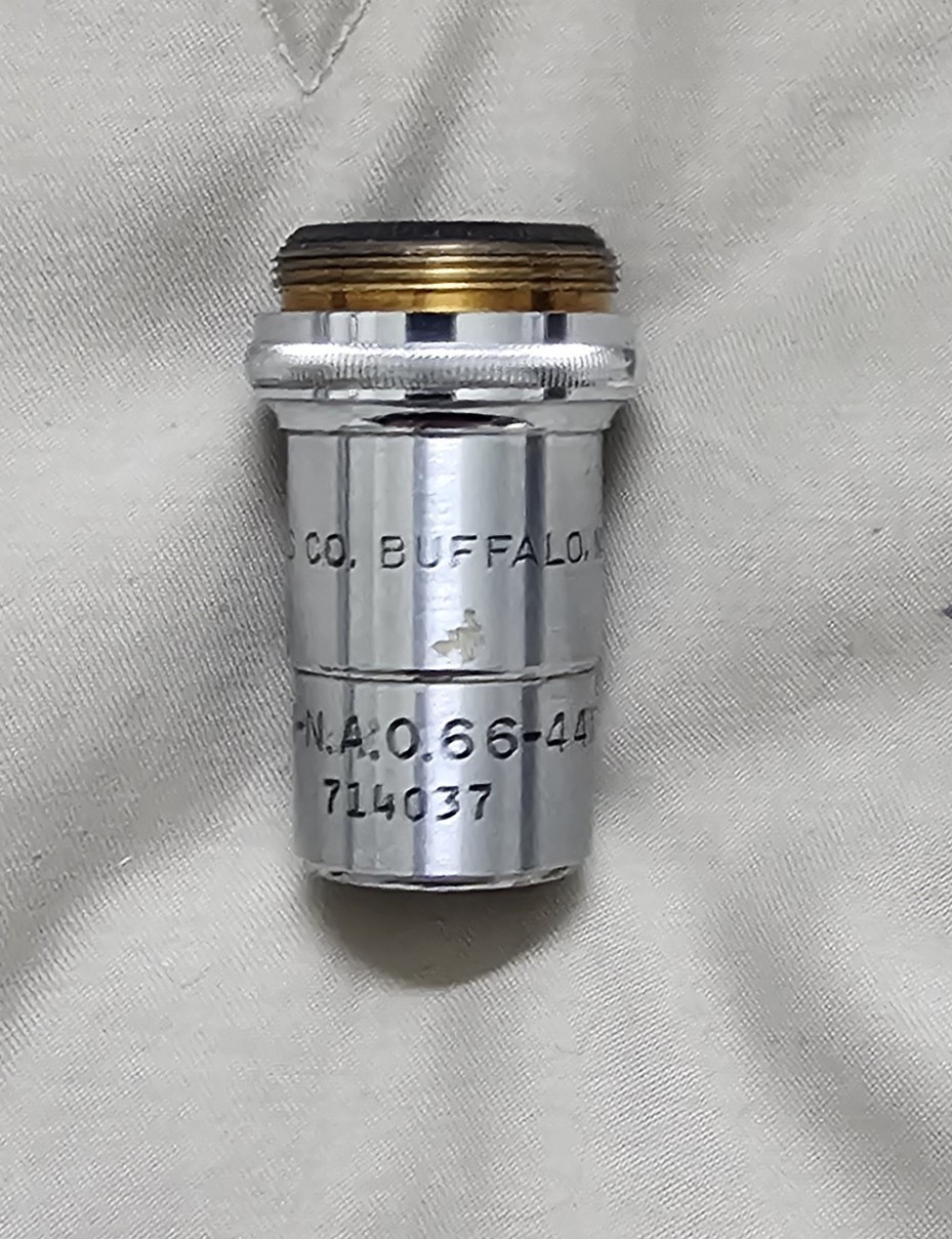Spencer Lens 4mm N.A. 0.66-44x Microscope Objective