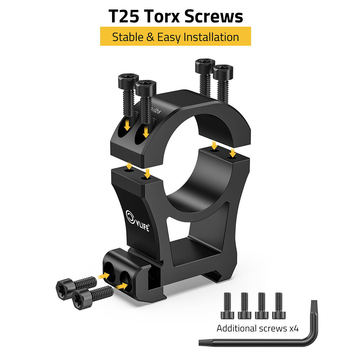 30mm Extra High Profile Scope Ring Precision-Milled Dual Rings Scope Mount 1Pair