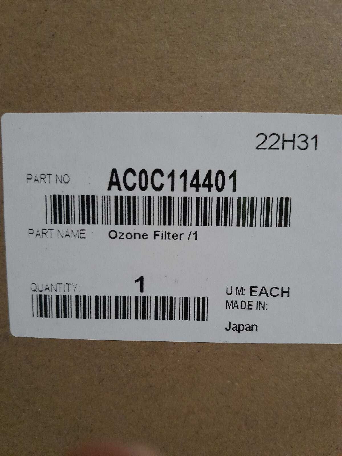 AC0C114401 AC0C114501 genuine Konica Minolta  Ozone Filter 1/2 kit c12000/c14000