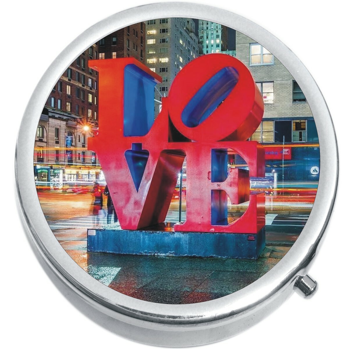 New York City Love Red  Medicine Vitamin Pill Box
