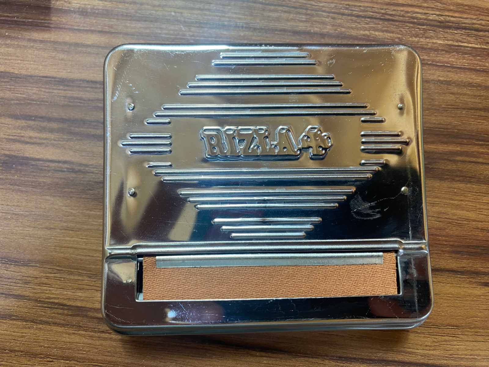 Vtg Rizla+ Extras Automatic Rolling Machine Stainless Box Roll Tobacco Cigarette