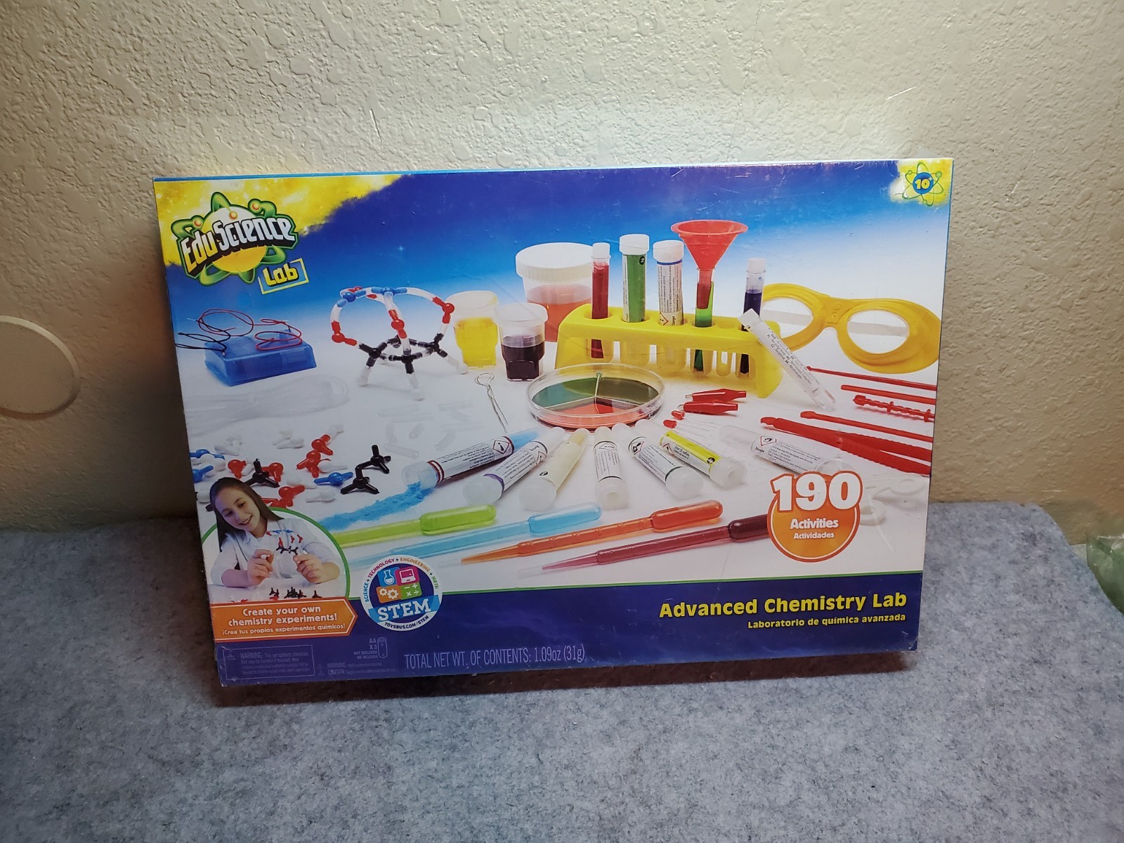 Edu-Science ADVANCED CHEMISTRY LABORATORY 190 Activities, New, Sealed