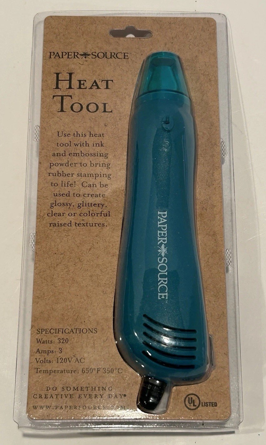 Paper Source Heat Tool For Rubber Stamping and Crafting.. Aqua Blue… New