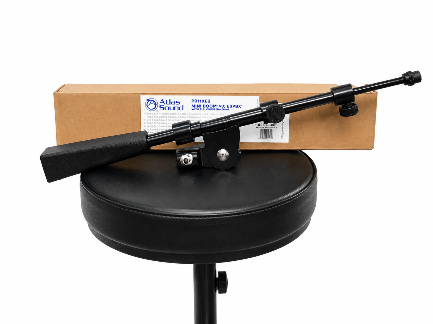 Atlas Sound PB11XEB Adjustable Mini Boom with 2lb Counterweight - Ebony