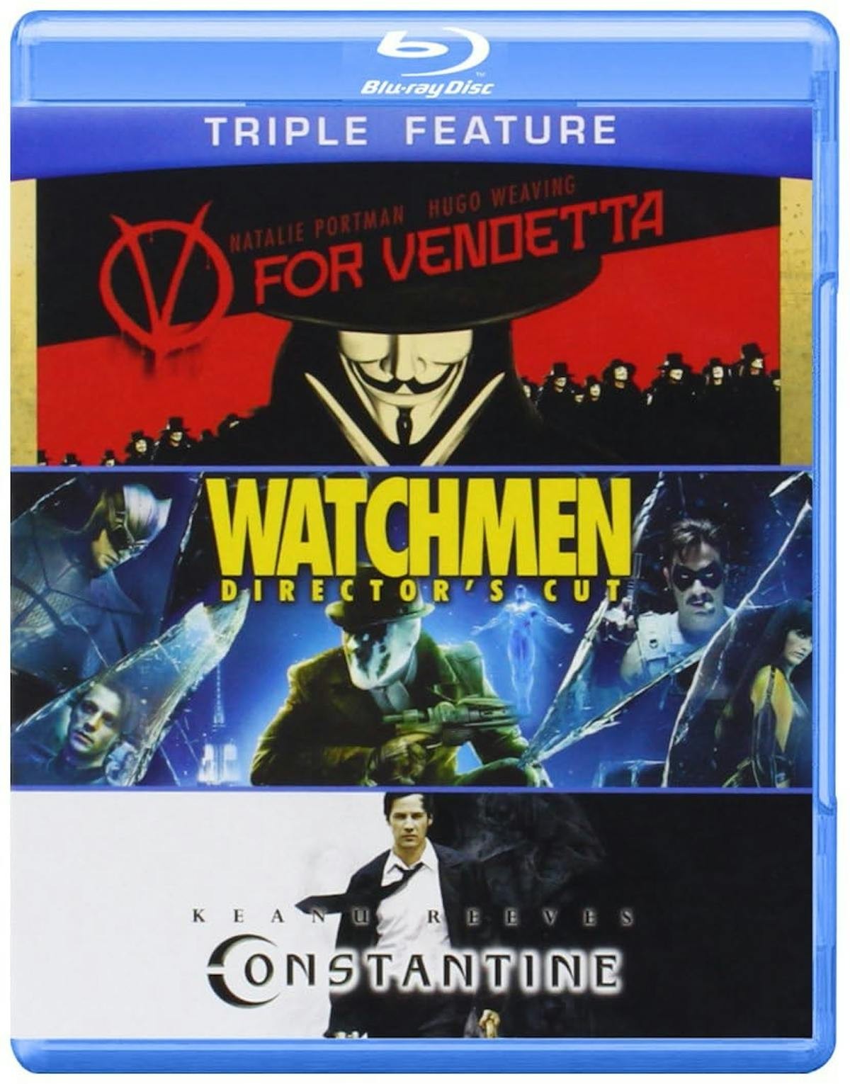 V for Vendetta / Watchmen / Constantine Blu-ray NEW