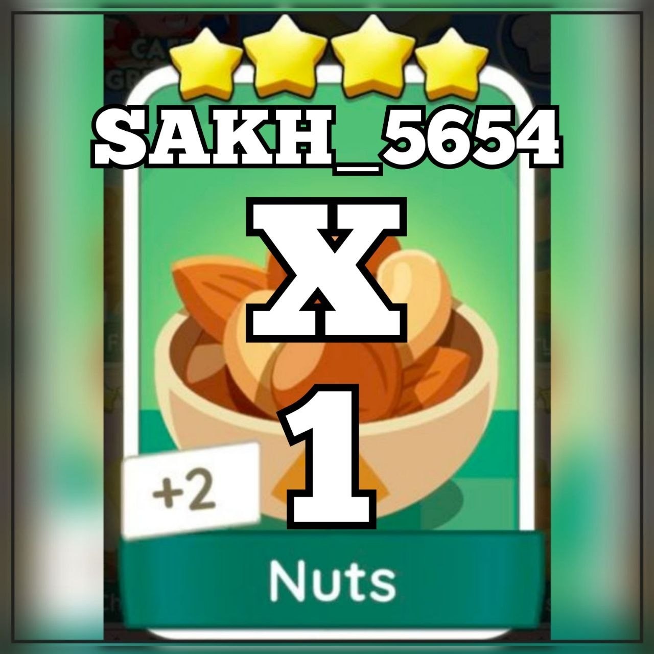 1 x Nuts (⭐️⭐️⭐️⭐️) Set-11 Cafe Ingredient( Happy Harvest) Mono_poly_go Sticker
