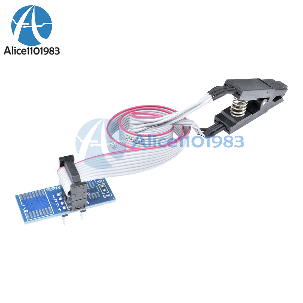 SOIC8 SOP8 Flash Chip IC Test Clips Socket Adpter BIOS/24/25/93 Programmer