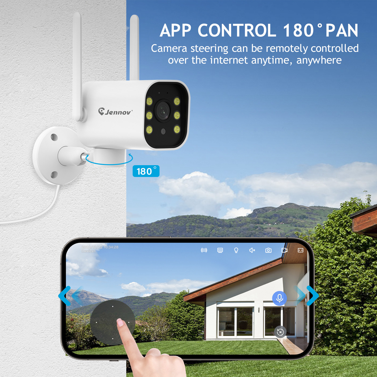 JENNOV Wireless 5MP Security Camera System NVR Two Way Audio Human Detection