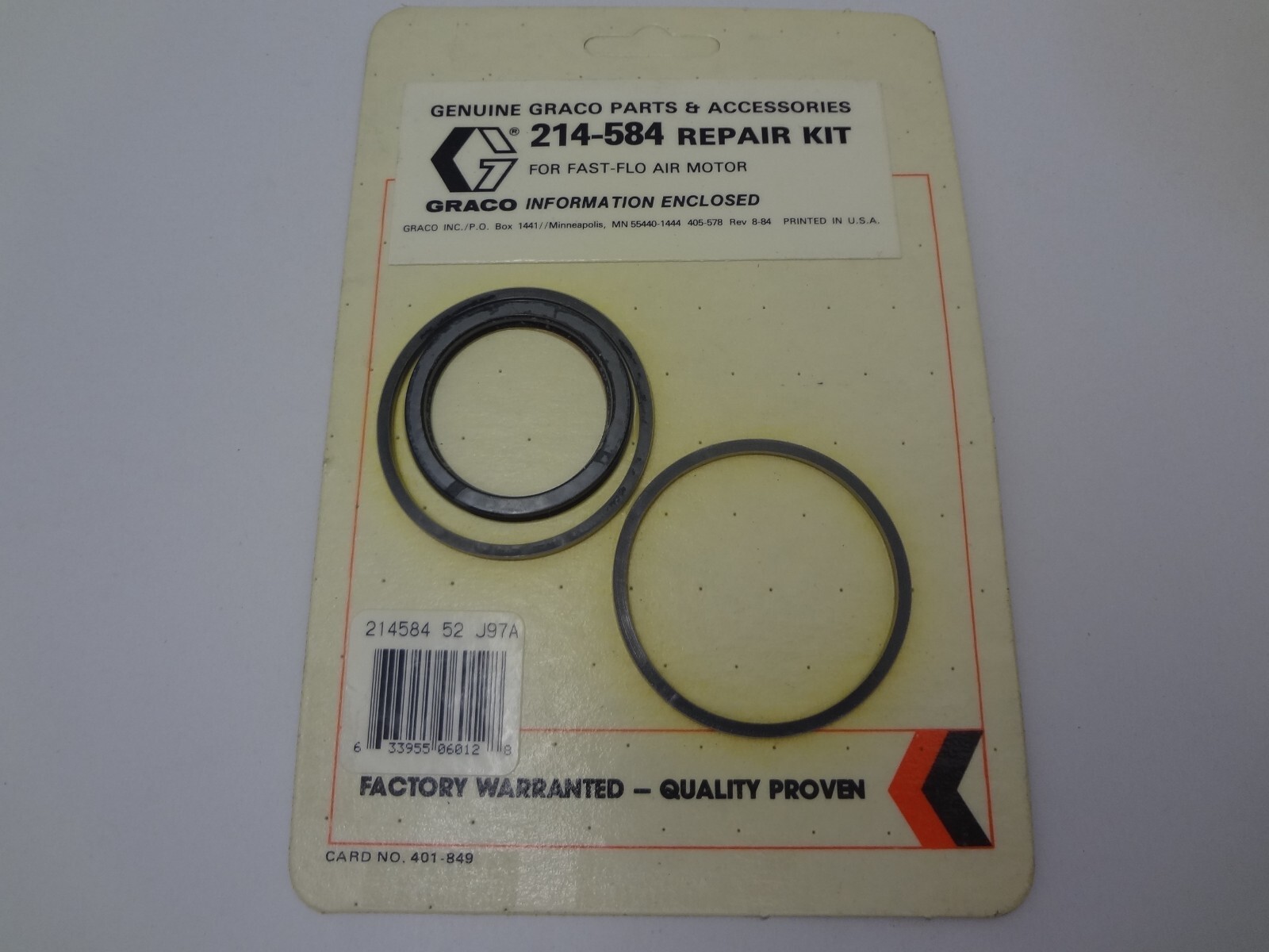 Graco 214-584 Fast FloW Air Motor Repair Kit