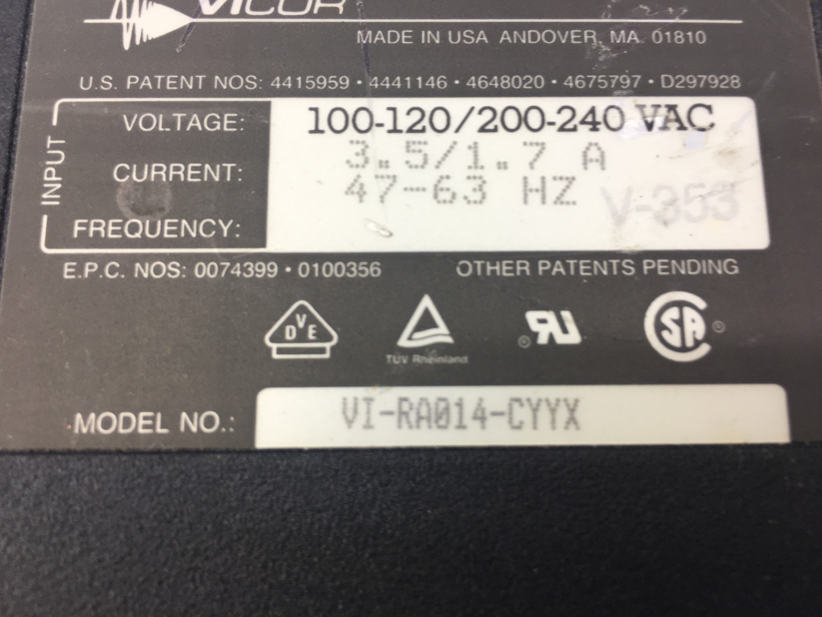VICOR VI-RA014-CYYX  FLAT PAC
