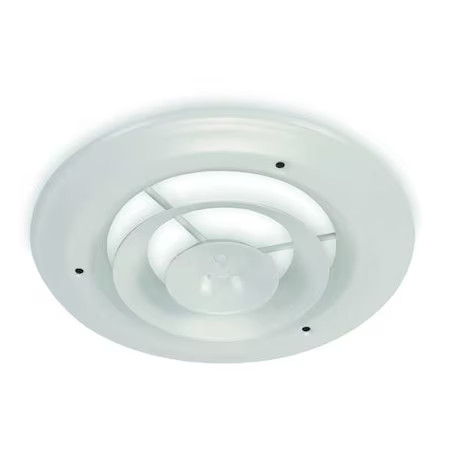 Zoro Select 4Jrk9 8 In Round Step-Down Diffuser, White, 4Jrk9