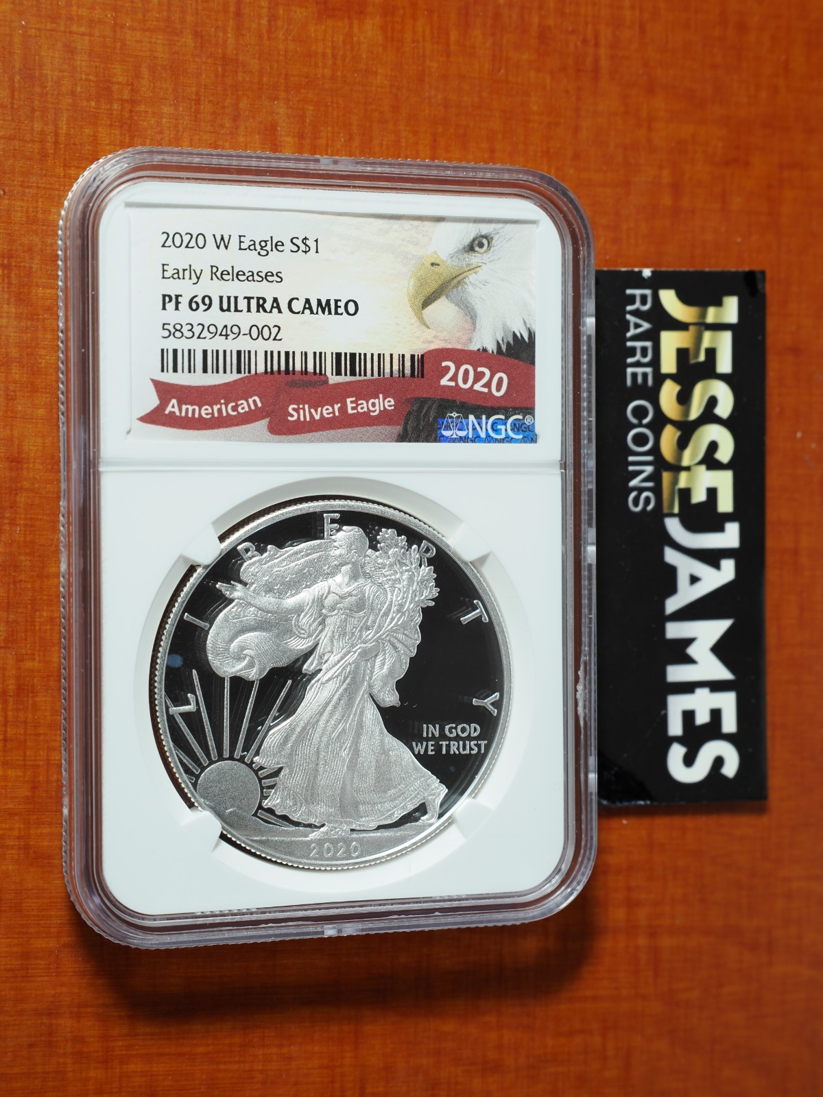 2020 W PROOF SILVER EAGLE NGC PF69 ULTRA CAMEO EARLY RELEASES BALD EAGLE LABEL
