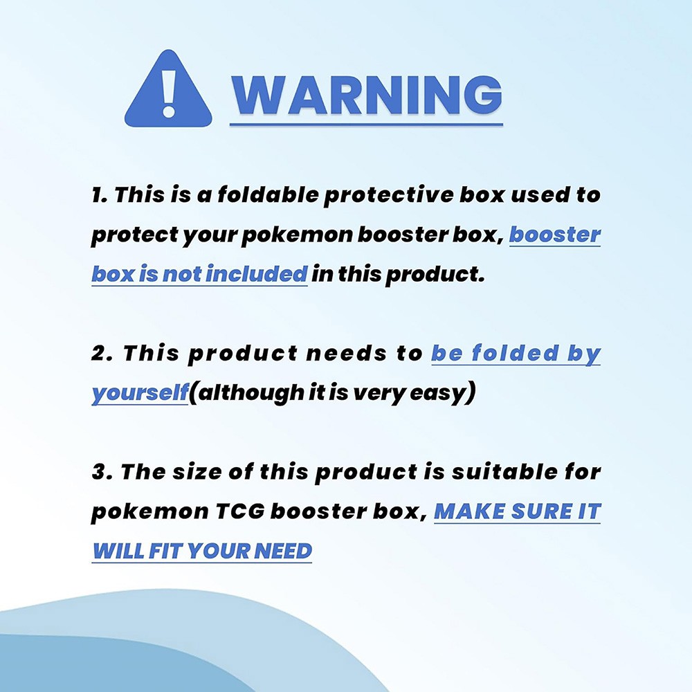 Booster Pokemon Box Case Protector 0.5mm Thick– UV & Scratch-Resistant 10X