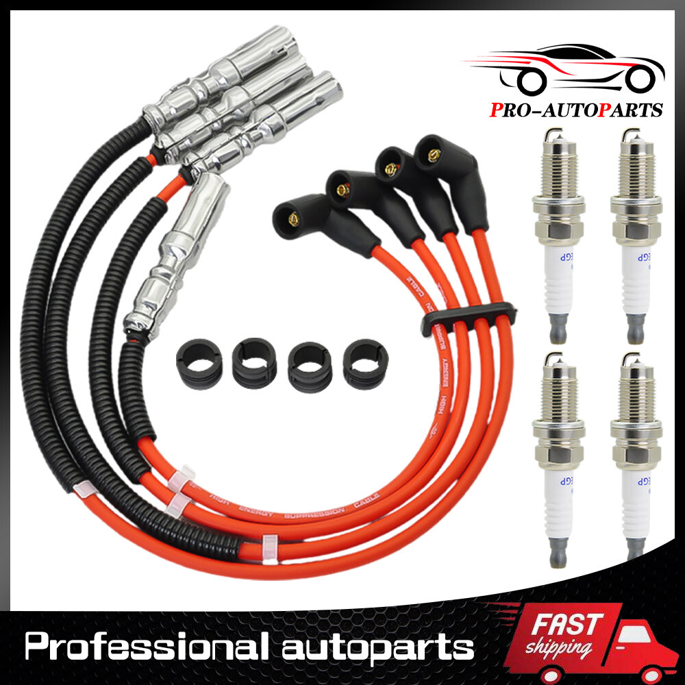 Spark Plug Igniton Wire & Spark Plug For Beetle Bora Golf, Golf GTI, Jetta 2.0L