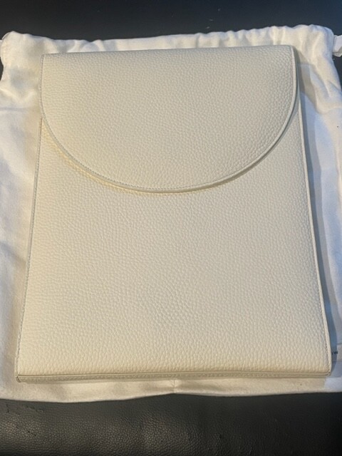 THE ROW Tablet Case / Pouch in Matte Grained Leather magnetic closure   $1800