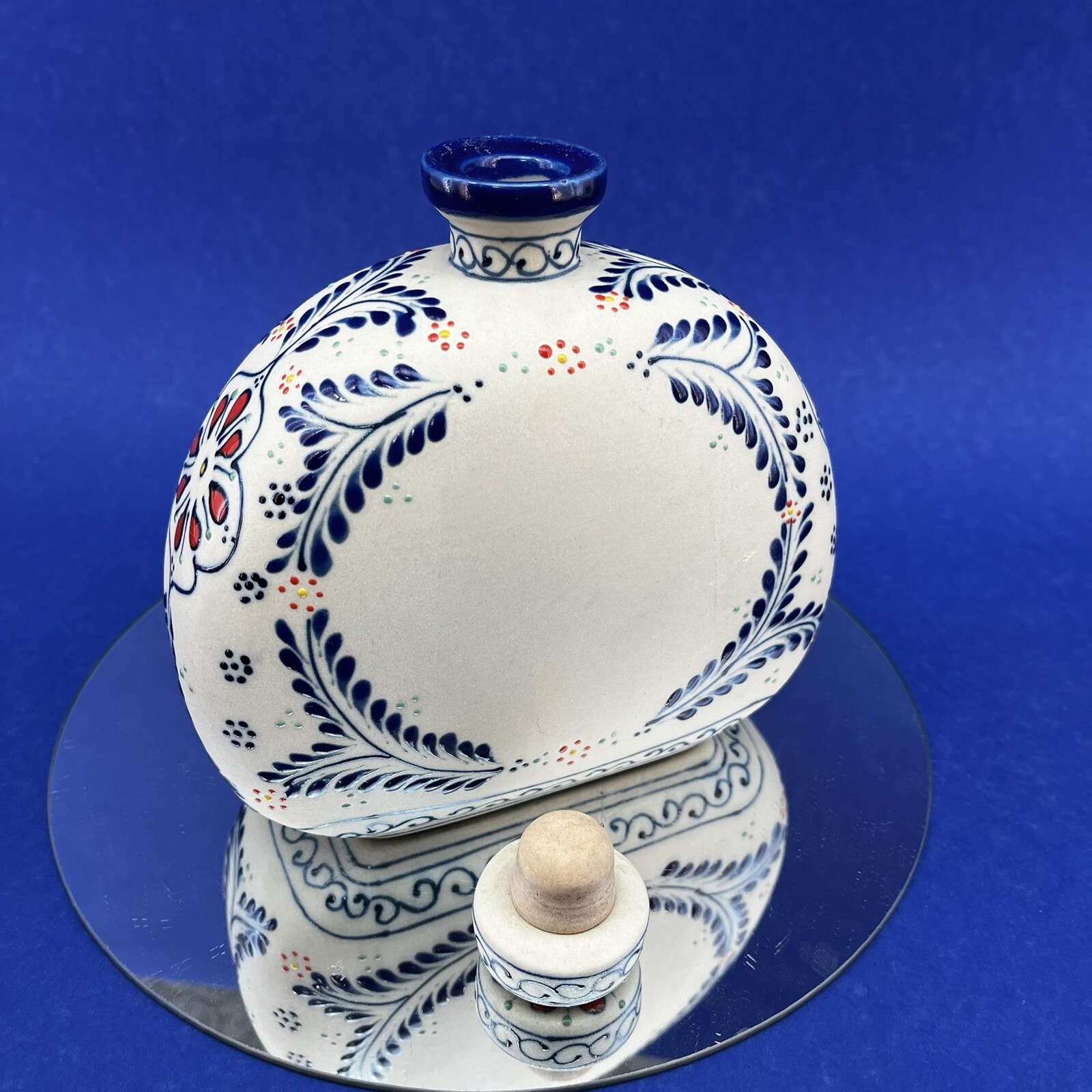Anejo Limited Edition Casa Cofradia Empty Tequila Pottery Art Bottle Mexico
