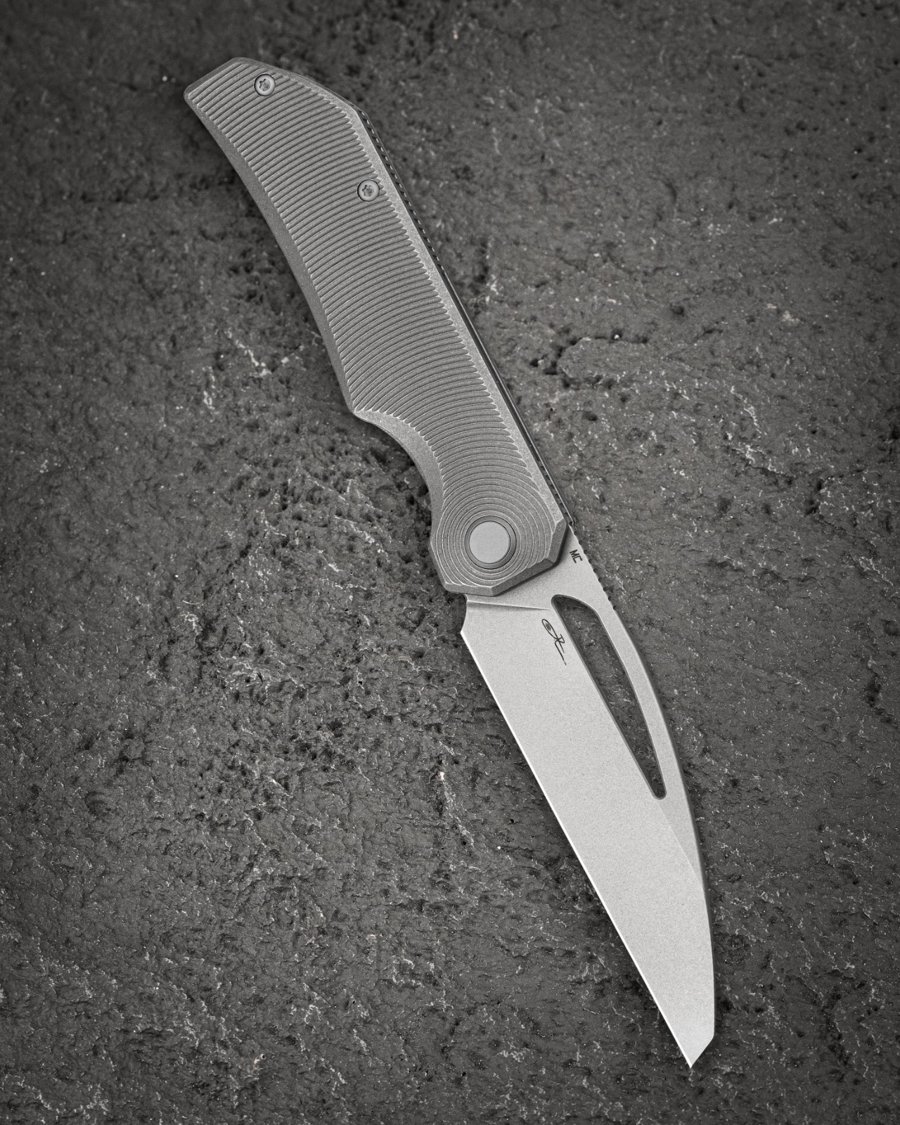 Bestech Knives Taipan Folding Knife 3.75" M-Cut Steel Blade Titanium Handle