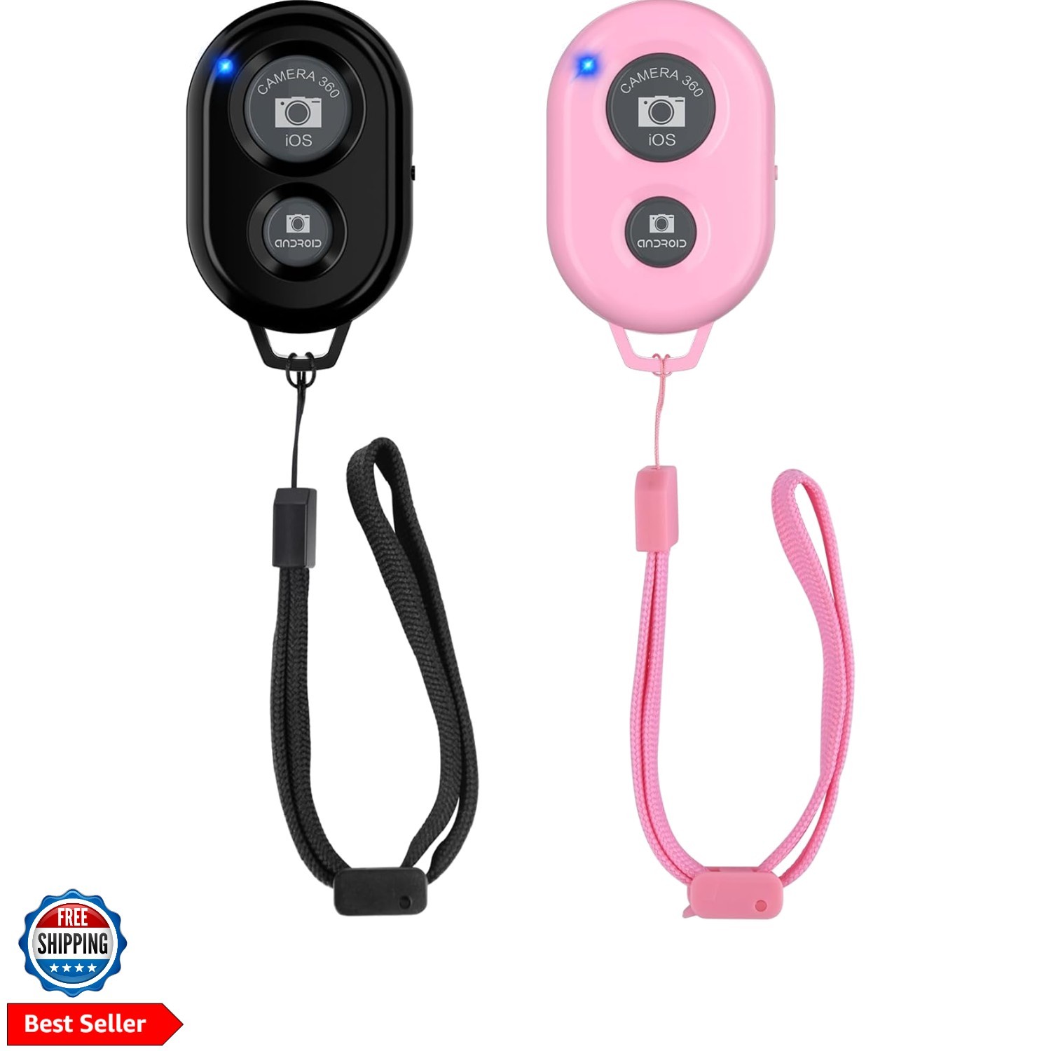 Wireless Camera Remote Shutter for Smartphones 2 Pack, Wireless Phone Camera ...