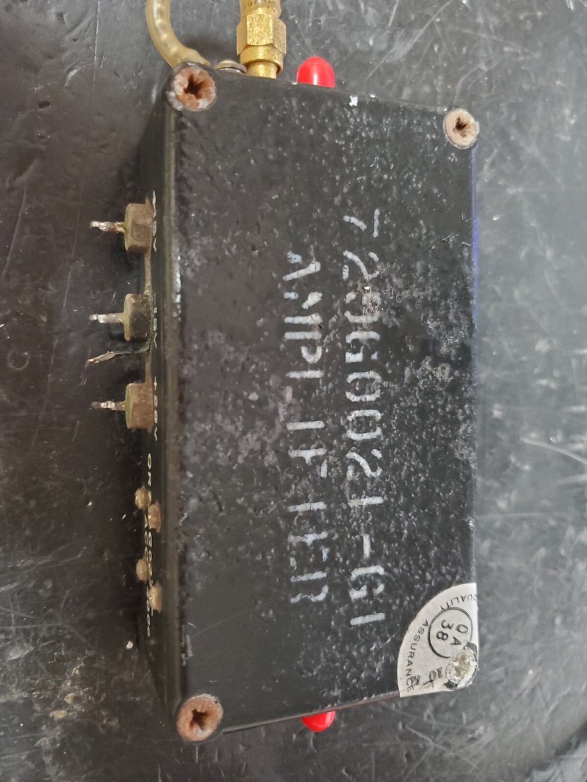 RF Power Amplifier 915MHz 20 dB gain, #729G0021-G1 Ryan Air (?) 1972 28V ±15V