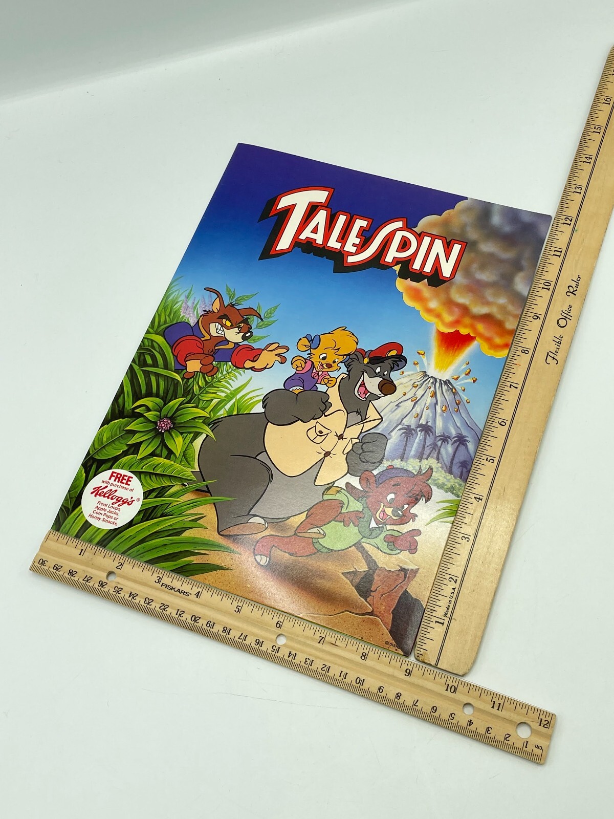 DISNEY Talespin Vintage Two Pocket Folder Document Holder School Work Kelloggs