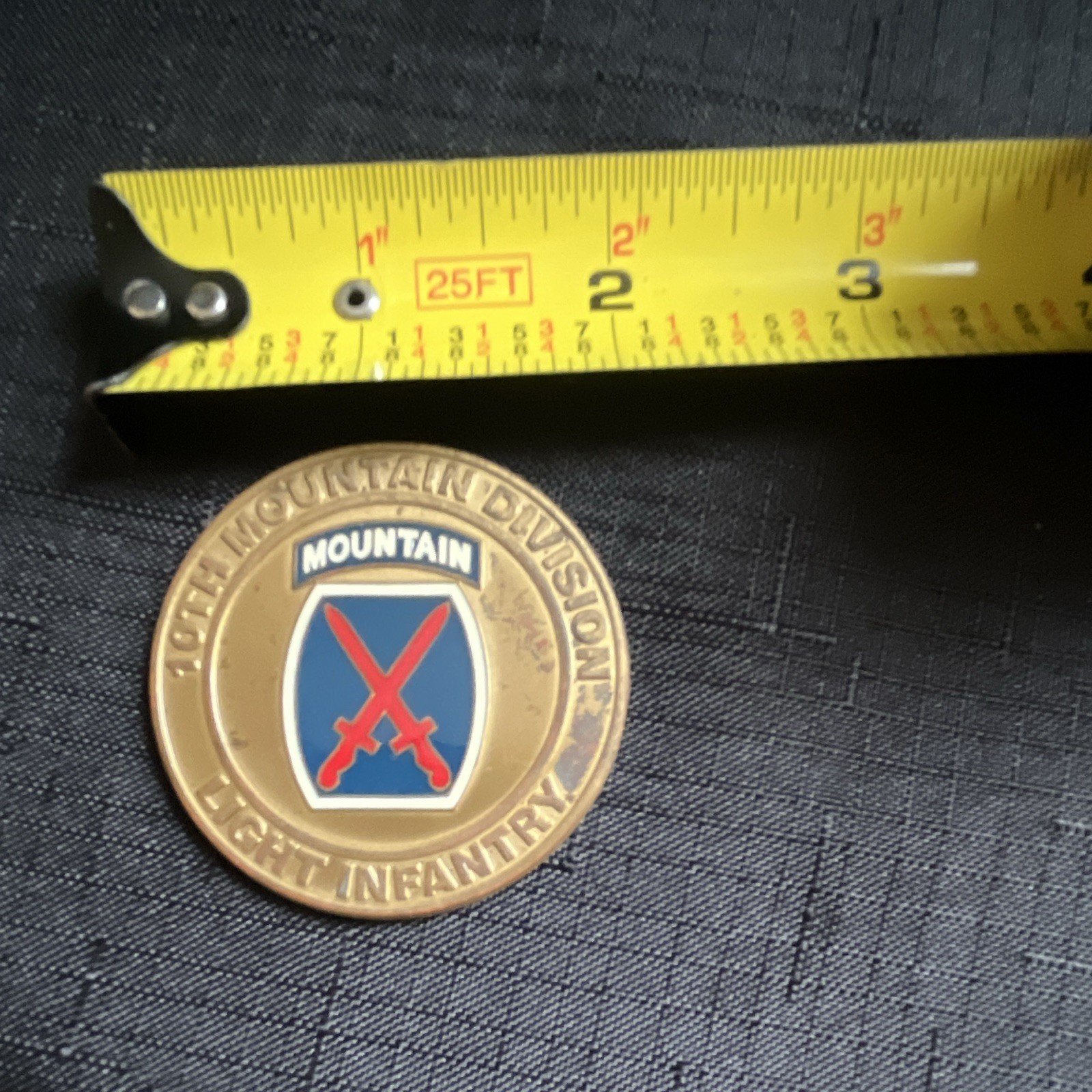 10th Mountain Light Infantry Military Challenge Coin from Commanding General