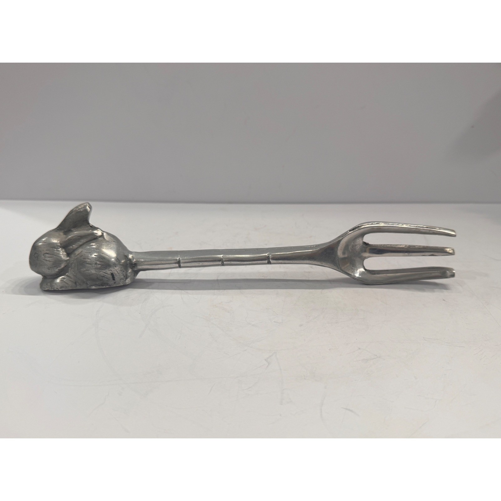 MCM Bunny Rabbit Silver Aluminum Fork Serving Utensil