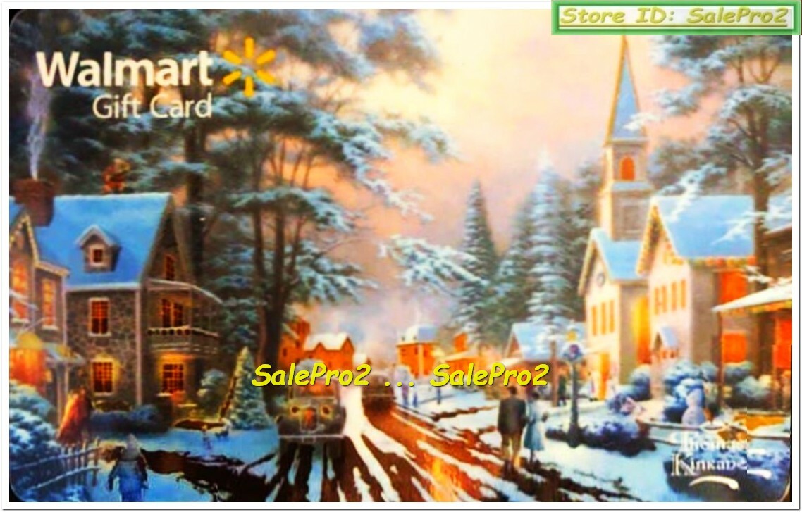 WALMART USA A WINTER DAY IN PARIS PAINTING #SC87 LUSTER COLLECTIBLE GIFT CARD