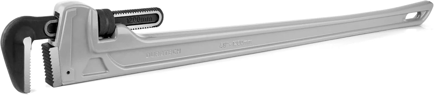 DURATECH 48-inch Heavy Duty Aluminum Straight Pipe Wrench, Adjustable Plumbing W