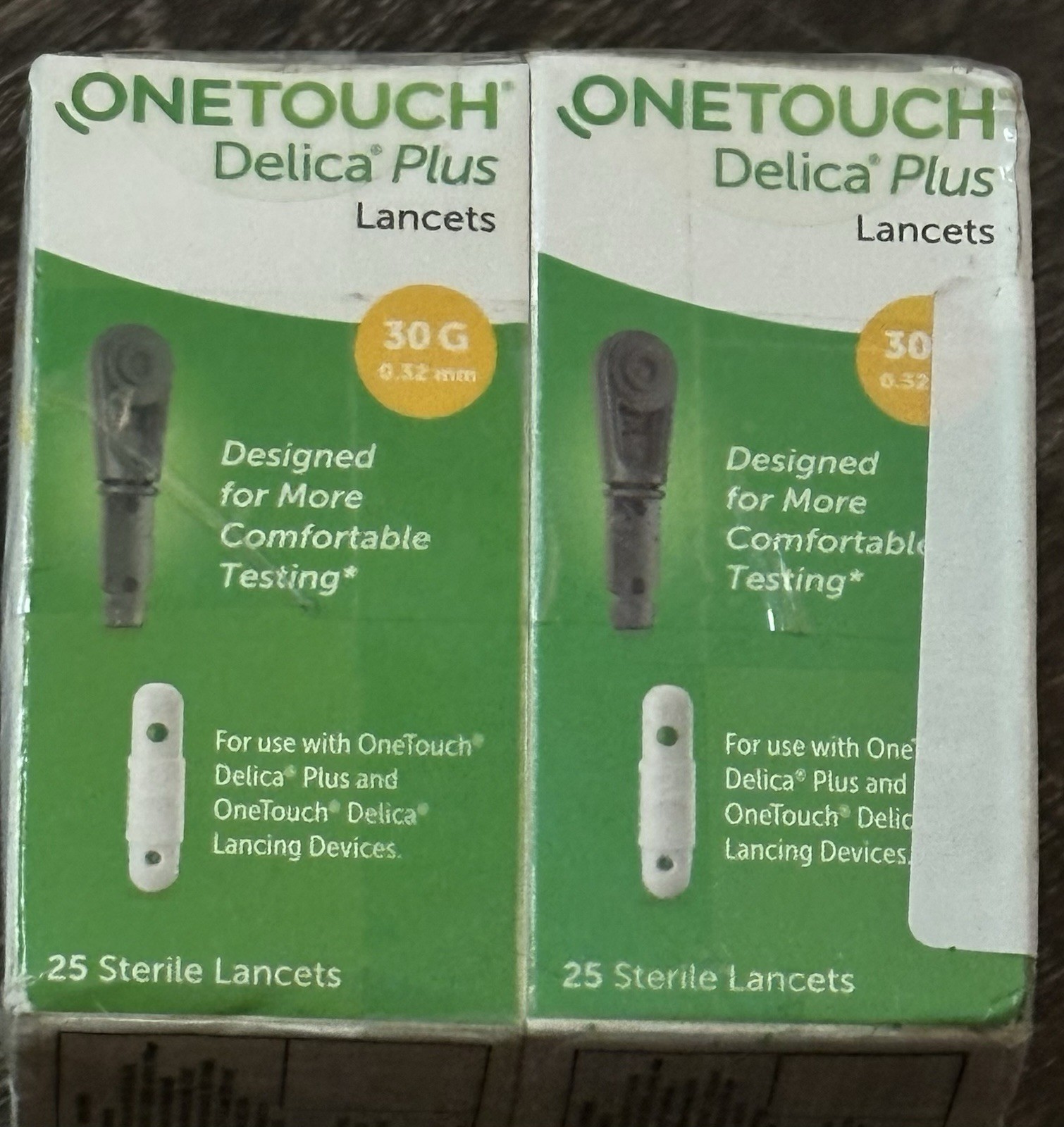 ONE TOUCH DELICA PLUS 30 GAUGE LANCETS (4 Boxes of 25) 100 EXP 2/28 Yelshlf