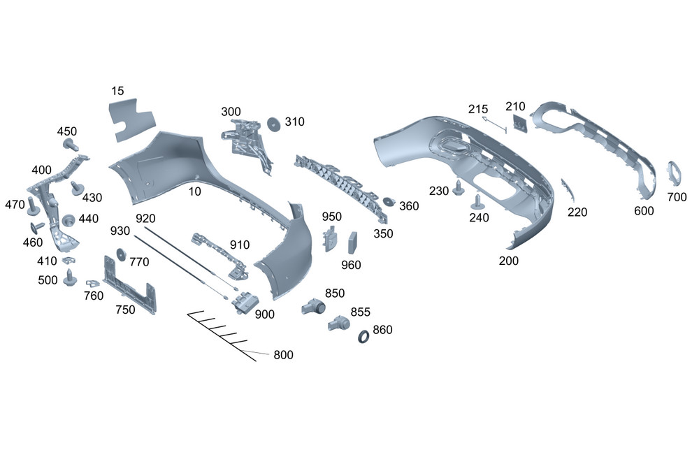 Genuine Mercedes-Benz Bumper Holder 254-885-34-00