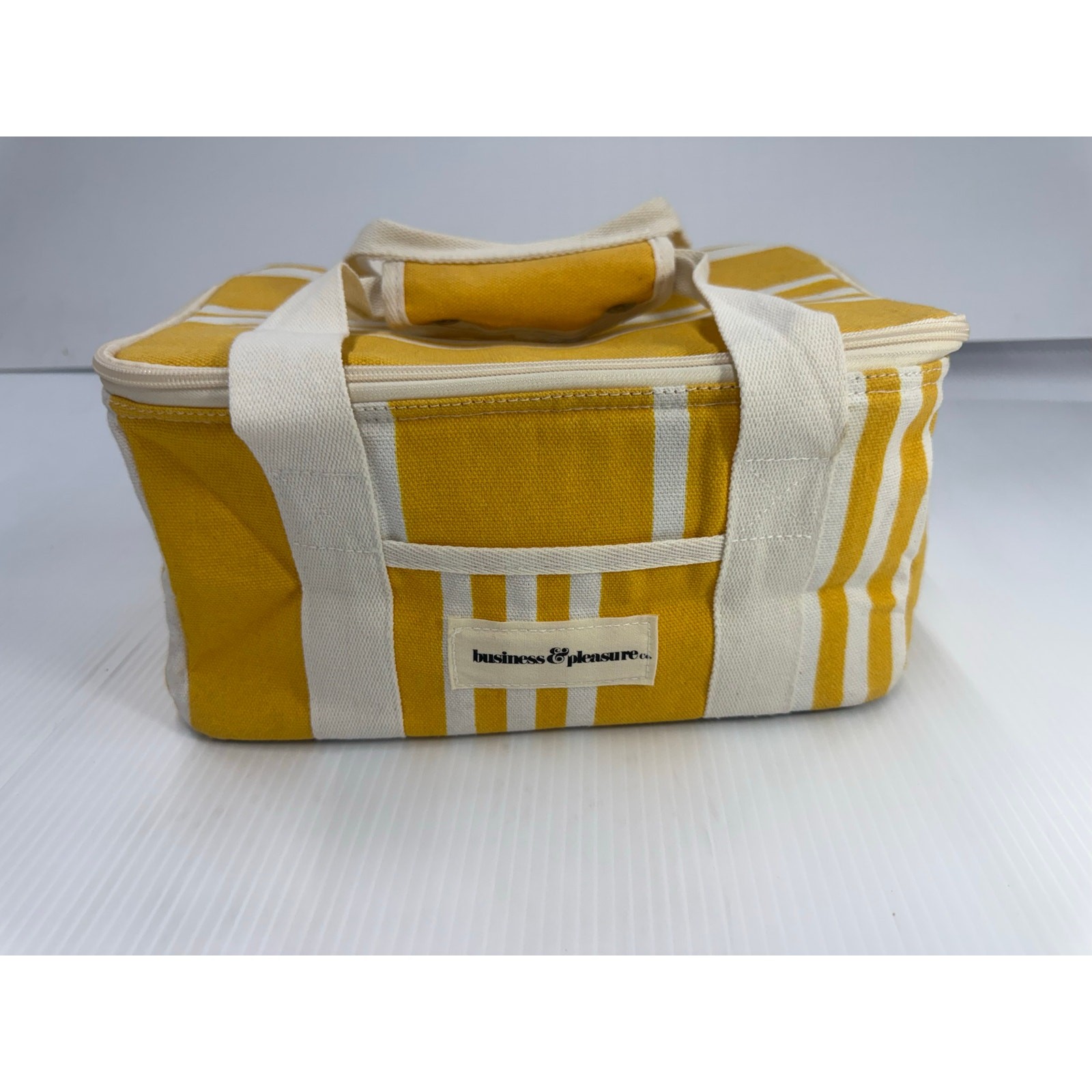 NWOT Business & Pleasure Co Yellow Stripe Insulated Cooler Bag