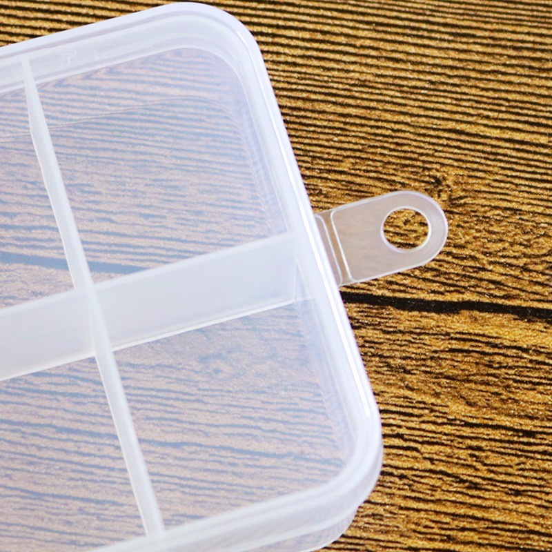 10 Cells Slot Transparent Storage Box Cover Shell Electronics Component Box