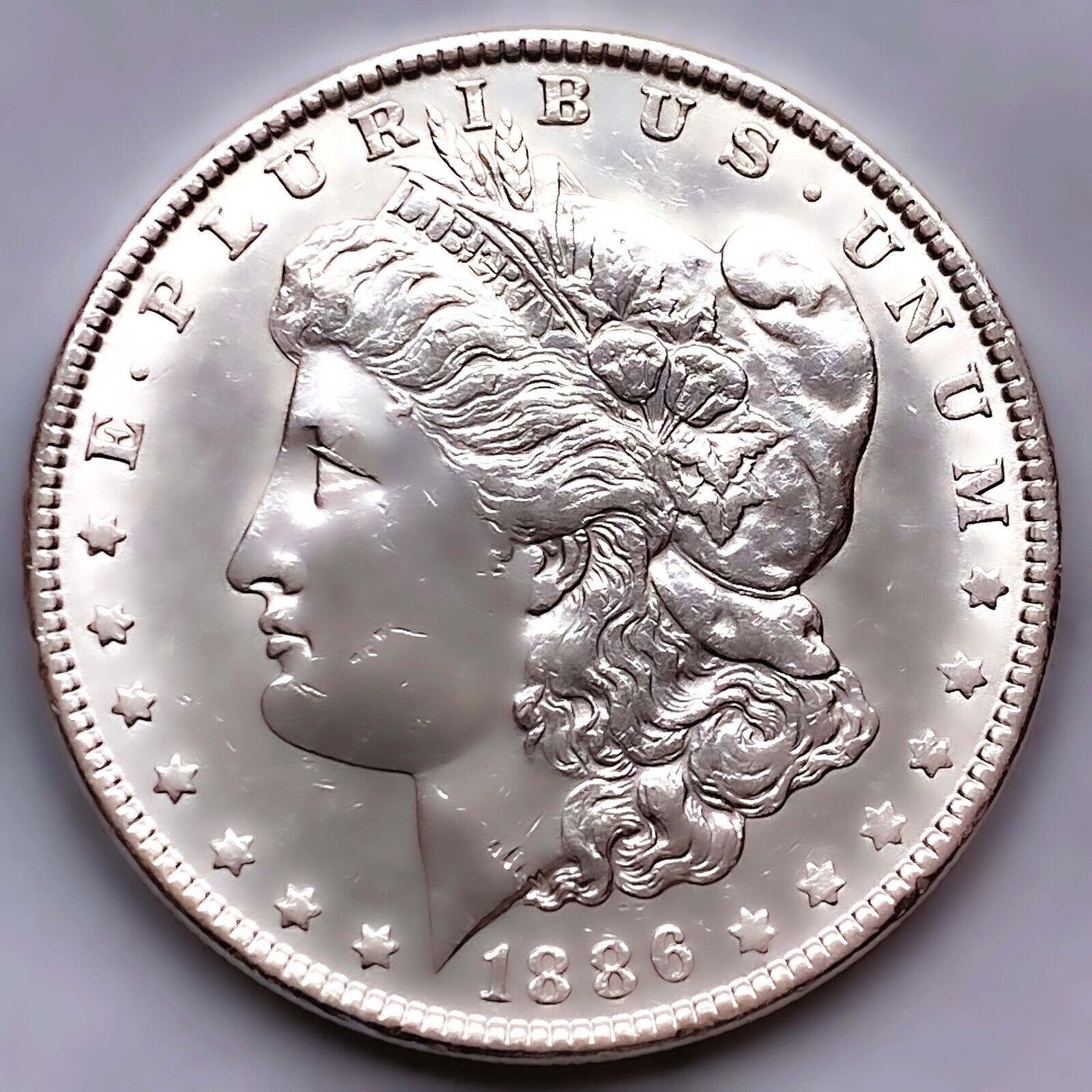 1886   MORGAN SILVER DOLLAR 90% SILVER $1 US COIN -NICE!  FREE SHIPPING  JA11
