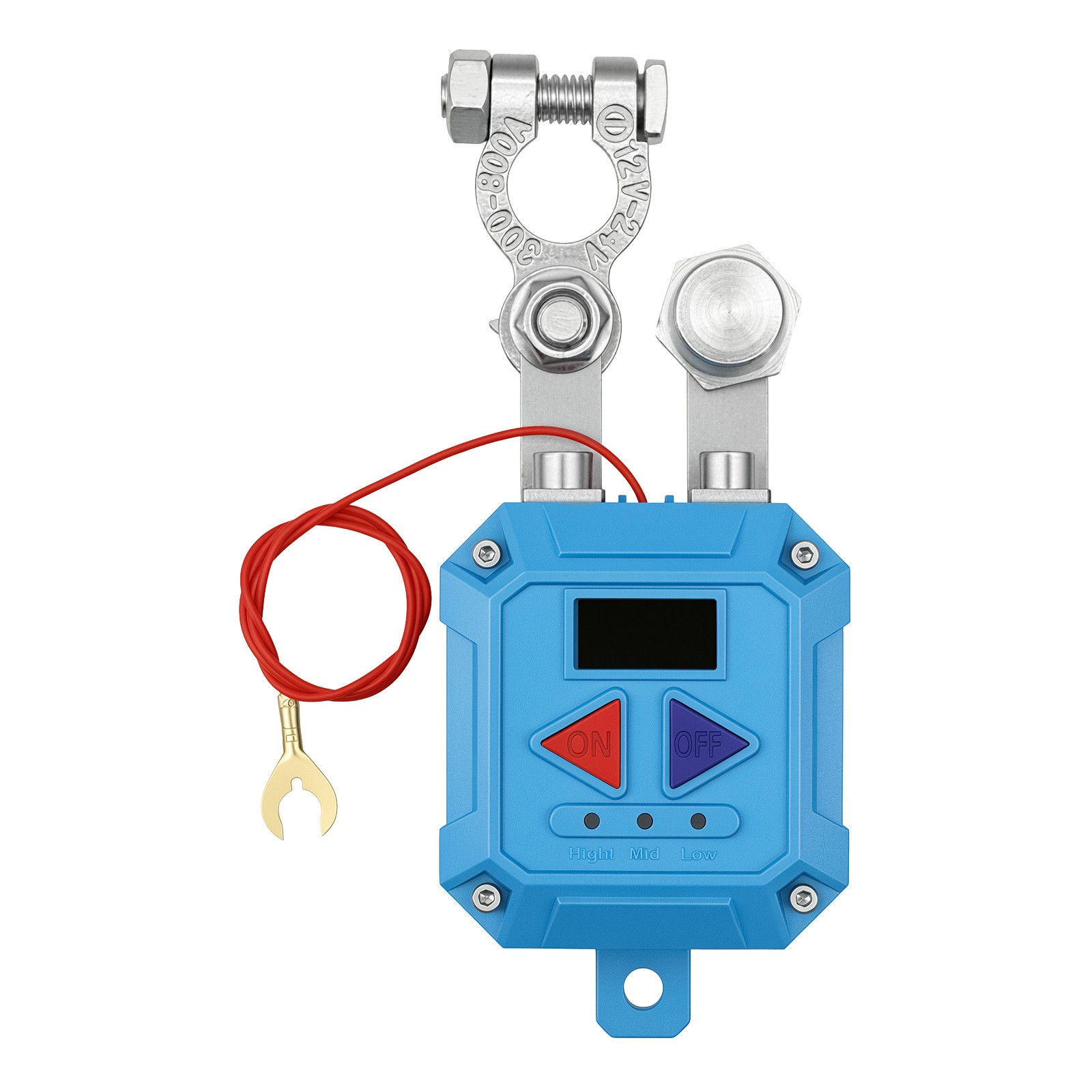 Auto Battery Disconnect Switch 120A Remote Kill Switch With LED Voltage Display