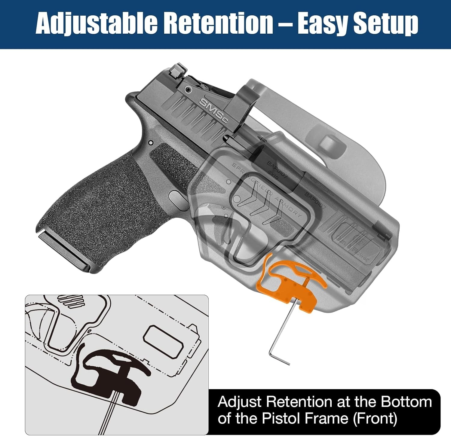Level II OWB Holster for Springfield Hellcat Pro,RDS Ready, Right Hand