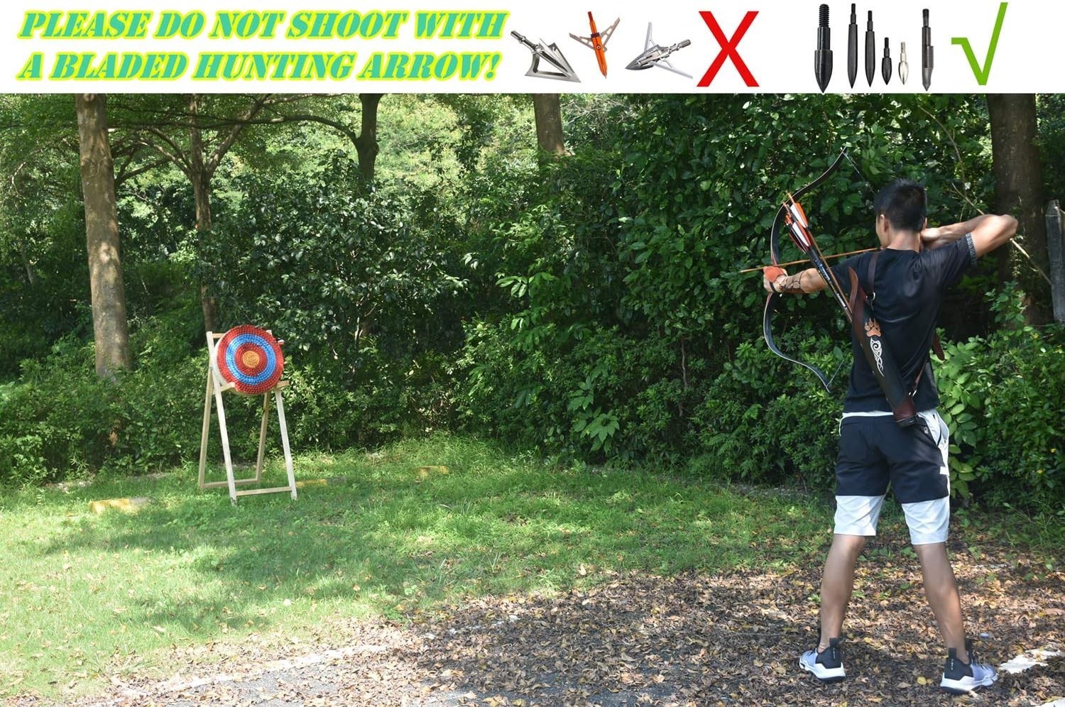 Recurve Bow Straw Target, 32" 3-Layer Hand-Woven