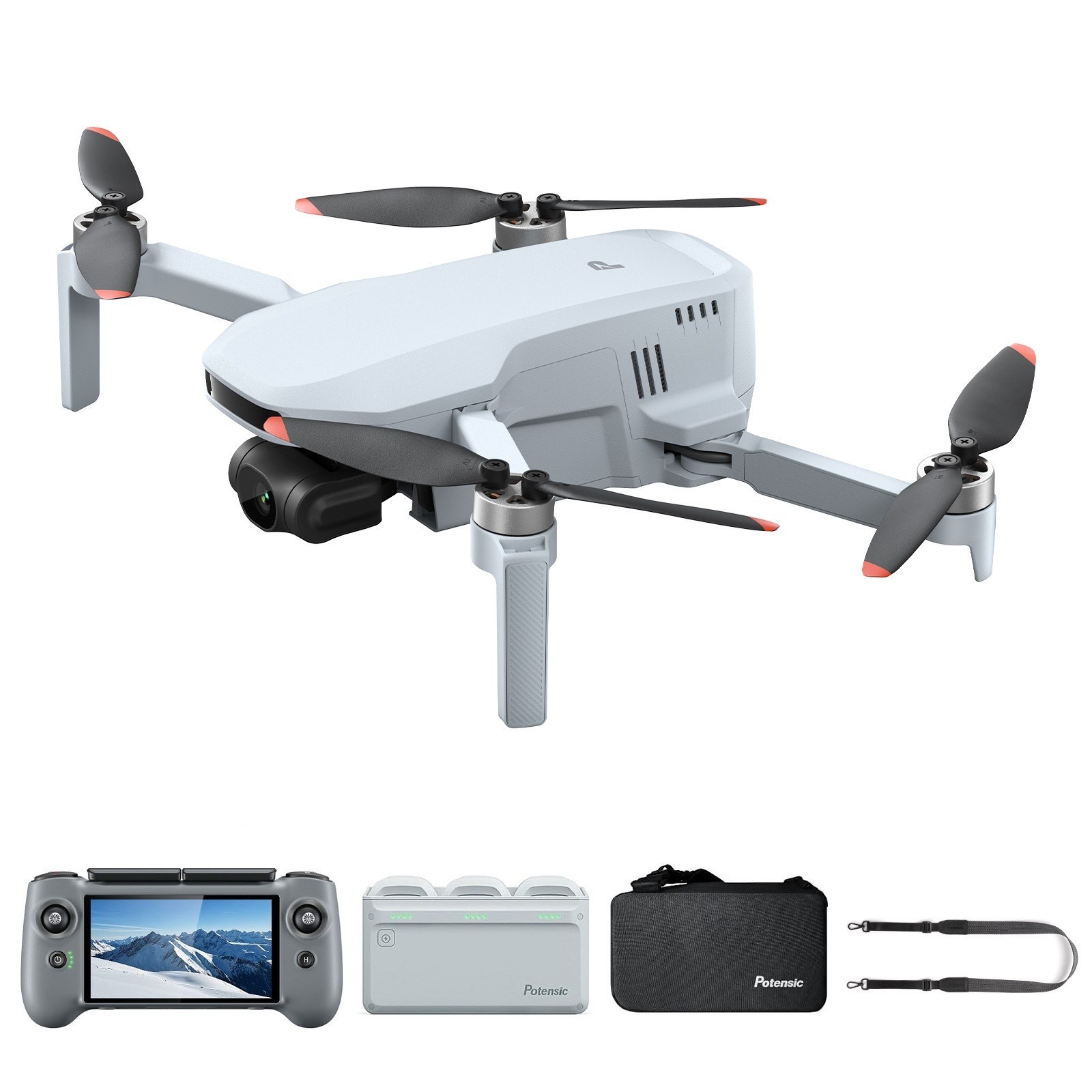Used Potensic ATOM 2 f/2.8 Camera Drone with RC PTD 1 3-Axis Gimbal BBY Edition