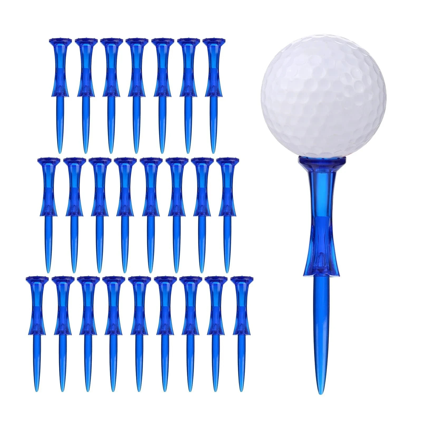 Golf Tees 3-1/4’’ 50 Count Plastic Golf Tees Reduced Friction & Side Spin Pro...