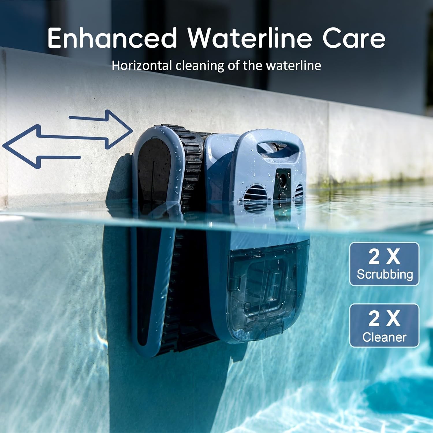 SEAUTO Automatic Robotic Pool Vacuum Cleaner, Wall Climbing 4 Cleaning Modes,APP