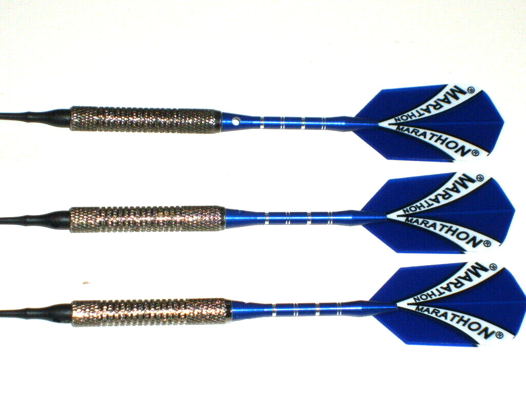 Soft Tip Darts Used, 12 Gram Plated with New Aluminum Shafts & Flights #2855