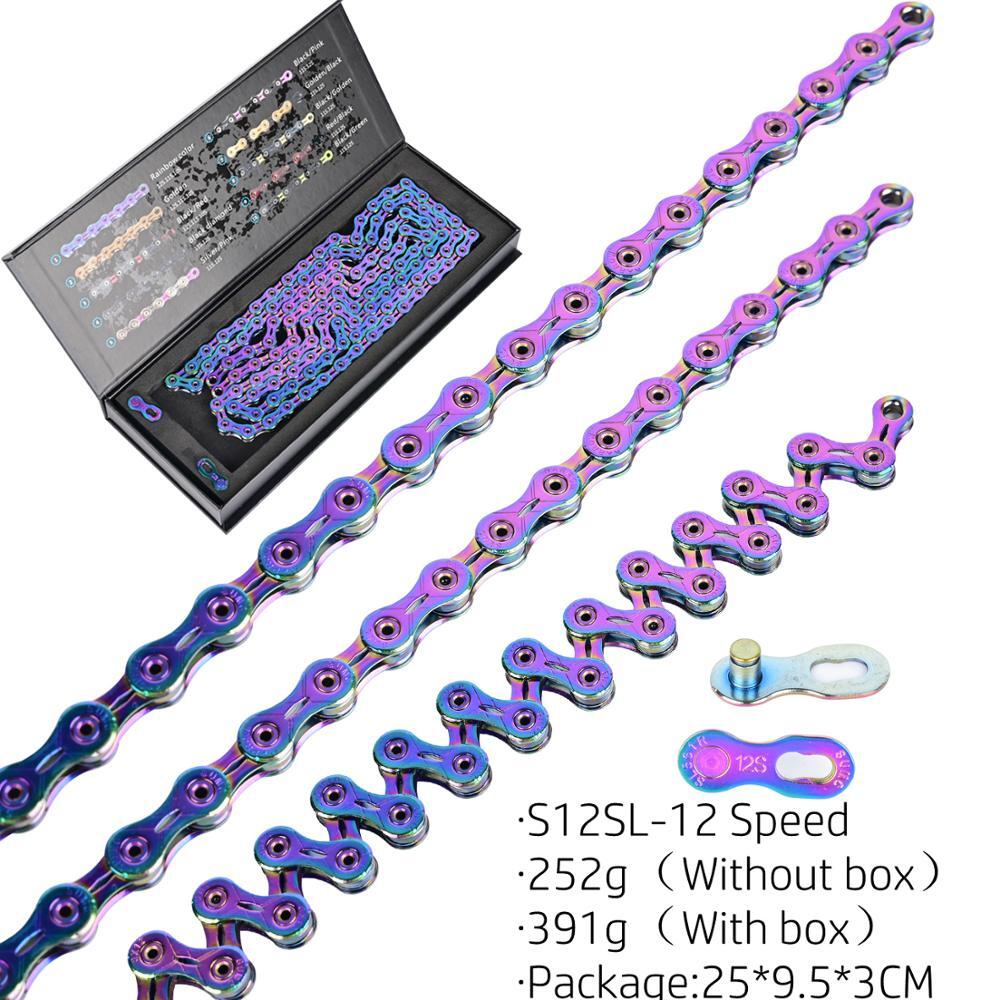 For Shimano KMC 12 Speed SUMC SX12SL Light MTB Road Bicycle Bike Rainbow Chain
