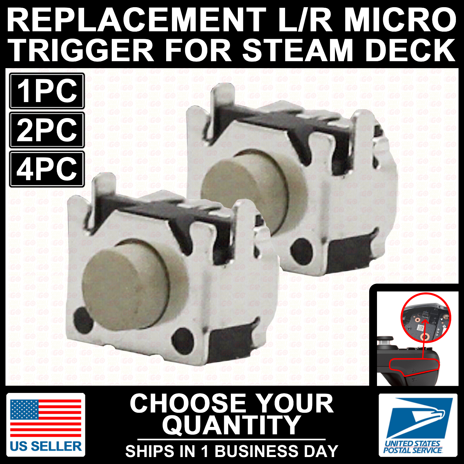 New For Valve Steam Deck 1010 Left/Right Bumper Shoulder Trigger Button L1/R1