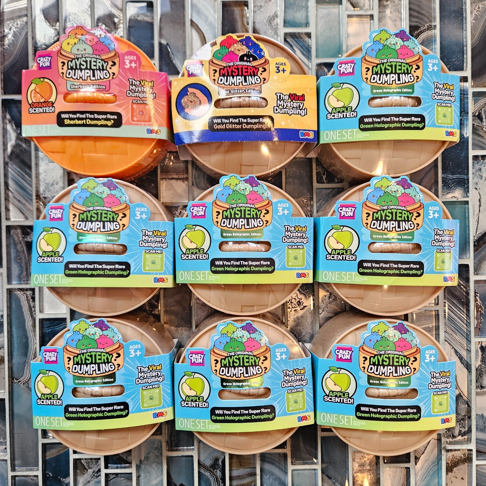 🍏🍊💛🥳 RMS Crazy Fun Original Viral Mystery Dumpling Squishy Bun ♡ YOU PICK